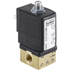 Pilot valve 3/2 fig. 33050 series 6014 brass/FPM normally closed orifice 2 mm emergency manual operation 24V AC 1/4" BSPP